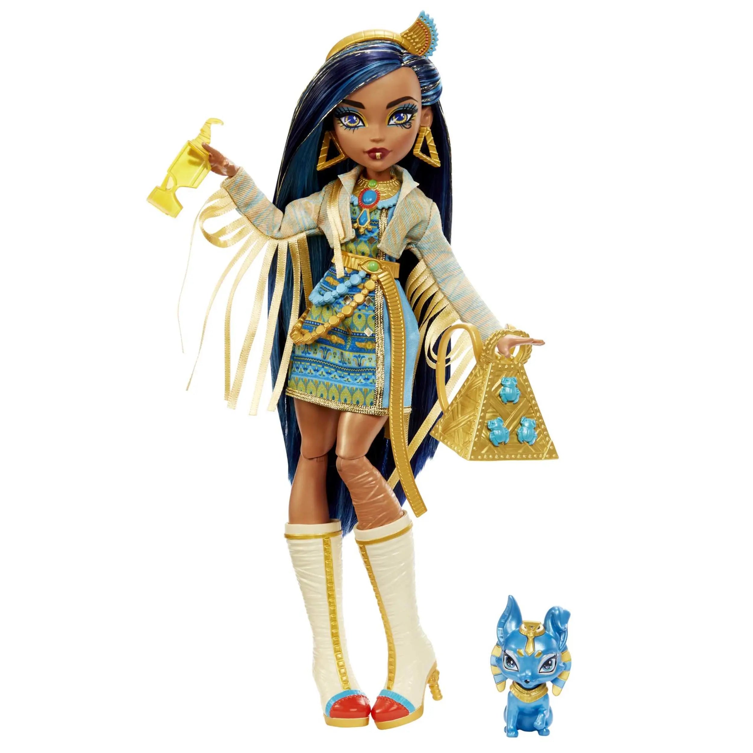 Mattel - Monster High Doll Cleo De Nile Doll With Pet And Accessories HHK54