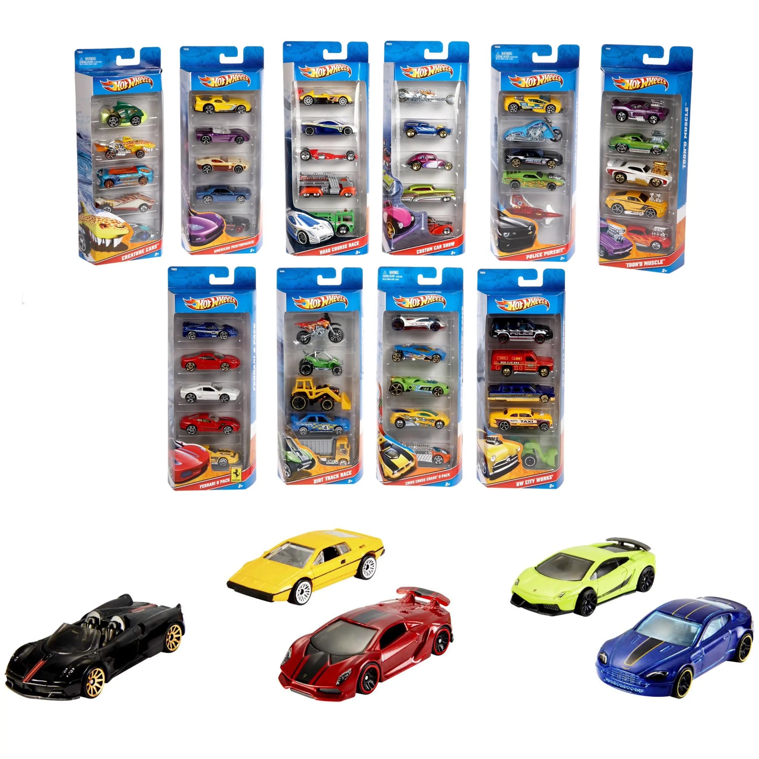 Mattel - Hot Wheels 5-Car Pack Assortment MTT1806