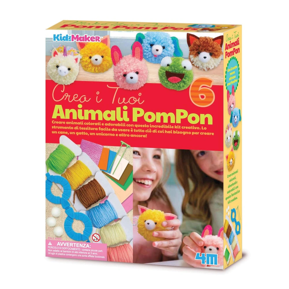 4M - KidzMaker - Make Your Own Pom Pom - Arts & Crafts - 5+ - 4M04760
