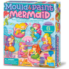 4M - Mould & Paint Mermaid - Make 6 Magnets - Arts & Crafts