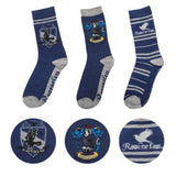 Distrineo - Harry Potter - Set of 3 pairs of Ravenclaw socks - One size - EU 37 to 46