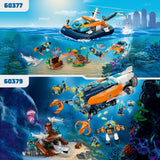 LEGO 60379 City Deep-Sea Explorer Submarine Toy, Underwater Ocean Set with Drone, Shark Figures, Shipwreck and Diver Minifigures, Birthday Gift for Kids, Boys, Girls Aged 7+