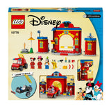 LEGO 10776 Disney Mickey and Friends Fire Engine & Station Building Toy for Kids 4 Years Old, with Minnie Mouse Firefighter