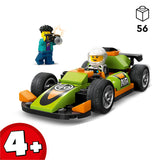 LEGO City Green Race Car Toy for 4 Plus Year Old Boys & Girls, Classic-Style Racing Vehicle Building Kit, with Photographer and Driver Minifigures, Gifts for Preschool Kids 60399