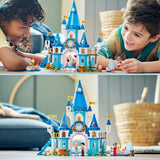 LEGO 43206 Disney Princess Cinderella and Prince Charming's Castle Doll House, Buildable Toy with 3 Mini Dolls, plus Gus Gus and Lucifer Figures