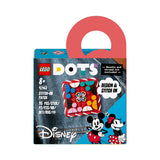 LEGO 41963 DOTS Disney Mickey and Minnie Mouse Stitch-On Patch, DIY Badge Making Kit to Decorate Clothes, Backpacks and More, Craft Kit for Kids aged 8 Plus