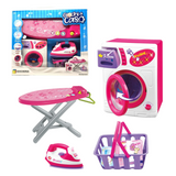 GIOCHERIA - Ironing Set (washing Machine, Iron, Iron Board) - Role Play Toy