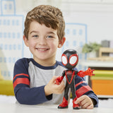 HASBRO - Marvel Spidey and His Amazing Friends Supersized Miles Morales Action Figure, Preschool Superhero Toy for Kids Ages 3 and Up