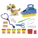 HASBRO - Play-Doh Care 'n Carry Vet Playset with Toy Dog, Carrier, 10 Tools, 5 Colours