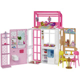 Mattel - Barbie Dollhouse With 2 Levels & 4 Play Areas