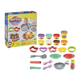 Hasbro - Play-Doh Kitchen Creations Flip 'n Pancakes Playset with 8 Colors, 14 Pieces - Mod: HSBF12795L0