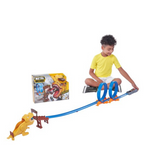 ZURU - Metal Machines Play Set T-Rex Attack Race Track with Looping + Auto