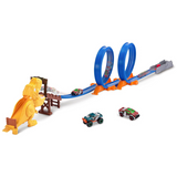 ZURU - Metal Machines Play Set T-Rex Attack Race Track with Looping + Auto