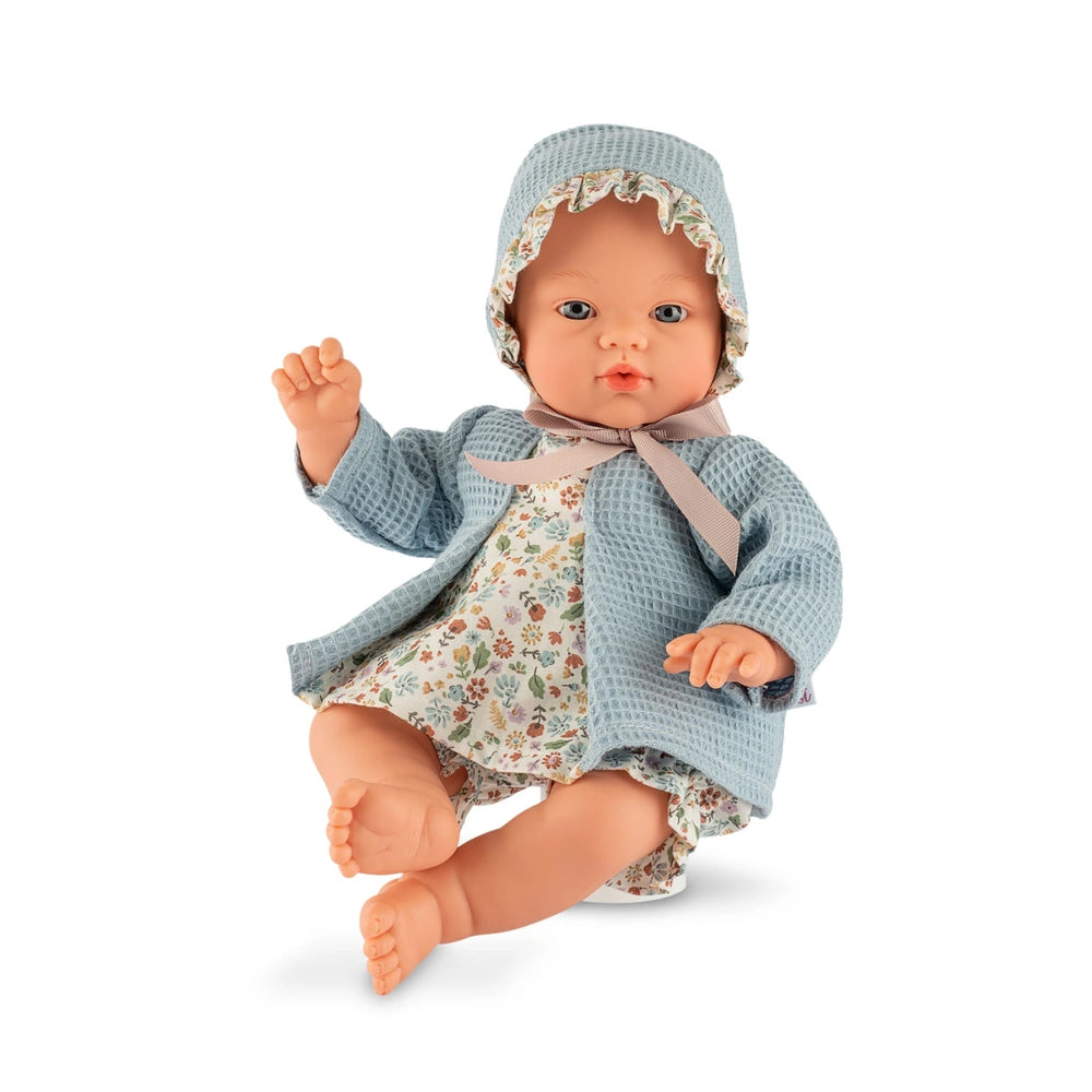 ASI Dolls - Koke 36cm Celeste Floral Ensemble - Handgefertigte spanische Babypuppe - 3+ Jahre
