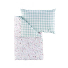 Asi Bambole - Dolls - Cloe Collection Bedding Set - Reversible Green White - 3 Yrs