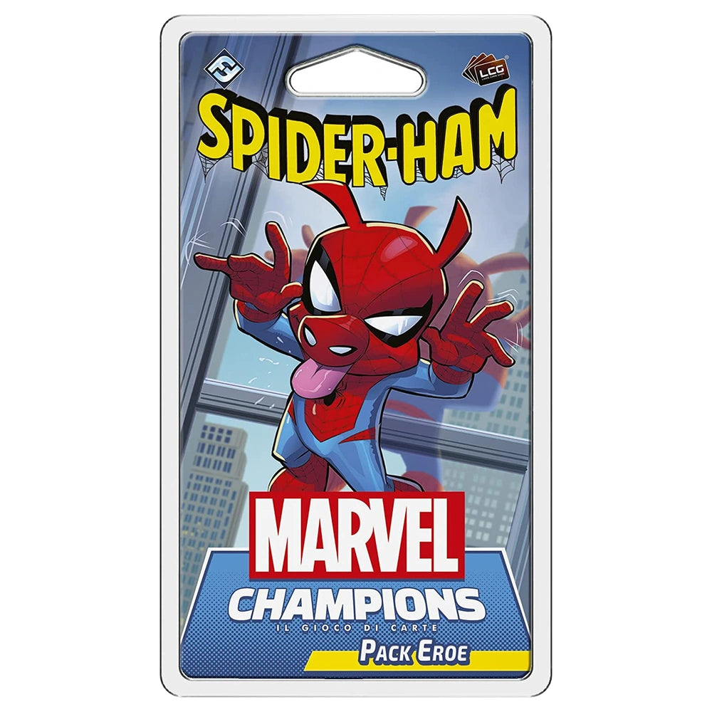 Asmodee - Marvel Champions LCG - Spider - Ham - Age +12 - Card Games - STR9359 - Italian Edition