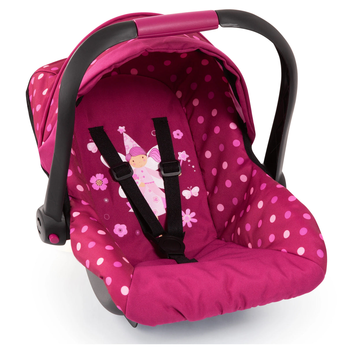 BAYER DESIGN - Doll Deluxe Car Seat with Canopy Pink - Dolls Playsets Toy Figures