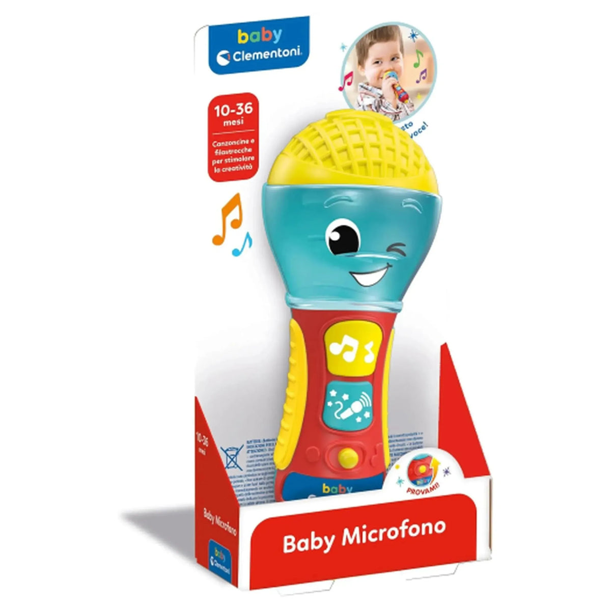 Baby Clementoni - Baby Microphone Baby Activity Toys - Italian Edition