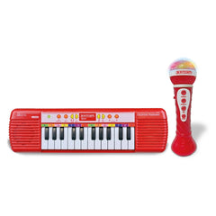 Bontempi - 24-Tasten E-Piano mit Mikrofon - Lernspielzeug - 3+ Jahre