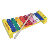 Bontempi Wooden Xylophone with 8 Colored Metallic Notes Musical Instrument
