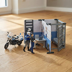 Bruder - Bworld Police Station With Police Motorcycle - Action & Toy Figures