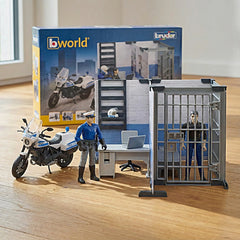 Bruder - Bworld Police Station With Police Motorcycle - Action & Toy Figures