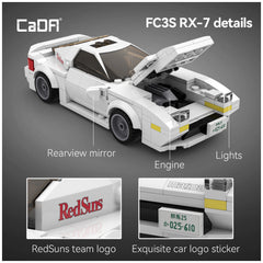 CaDA - Initial D Mazda RX-7 FC3S C55012W Wit - Constructieset Speelgoed
