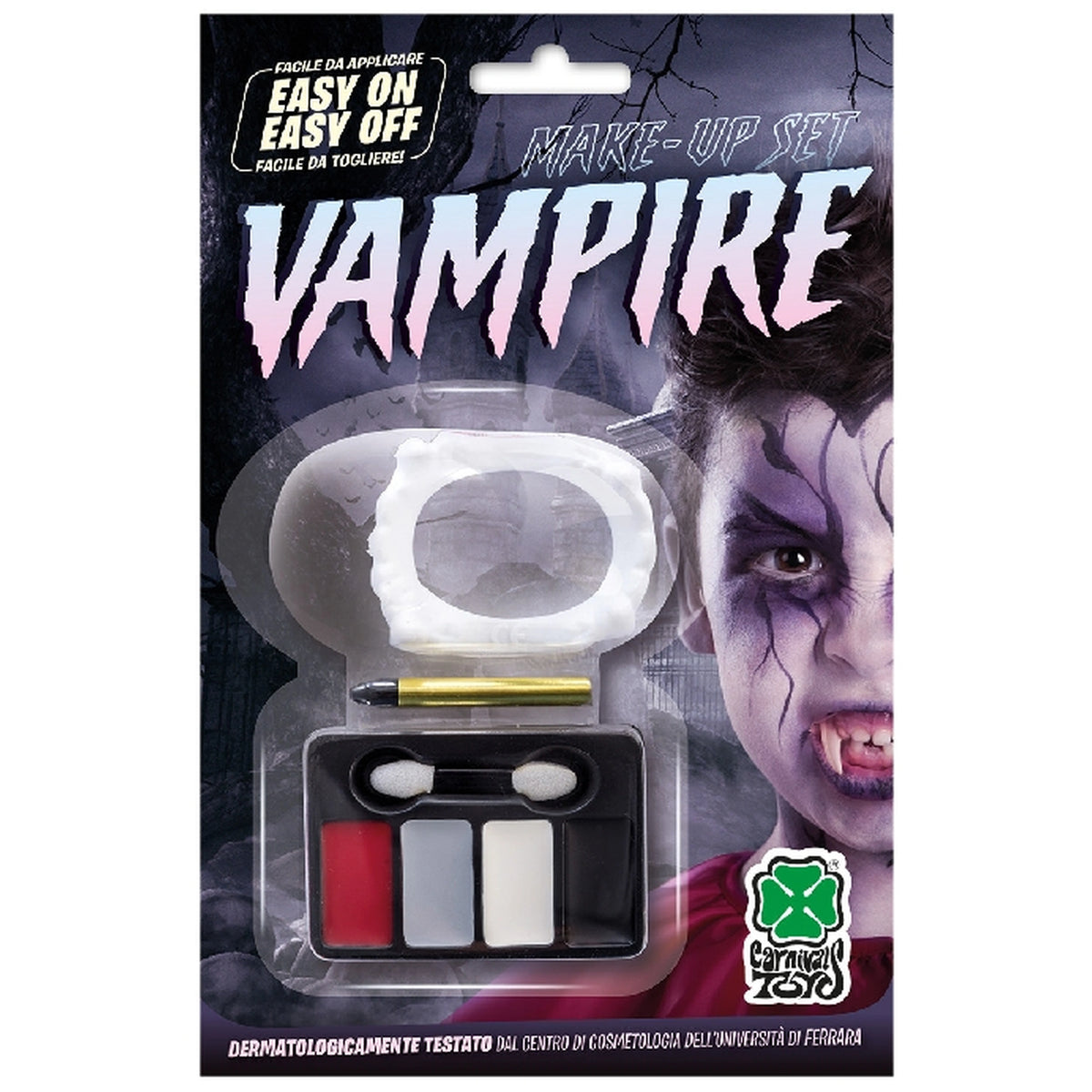 Carnival Toys - Dracula Vampire Make-Up Set For Easy Transformation With Prosthetic Dentures - Makeup