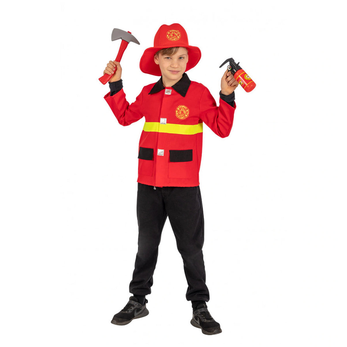 Carnival Toys - Firefighter Role Play Set With Jacket Hat Fire Extinguisher And Axe - Pretend Professions And Role Playing