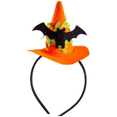 Carnival Toys - Little Witch Hat With Felt Bat Headband For Fun Halloween Dress Up - Pretend Professions And Role Playing
