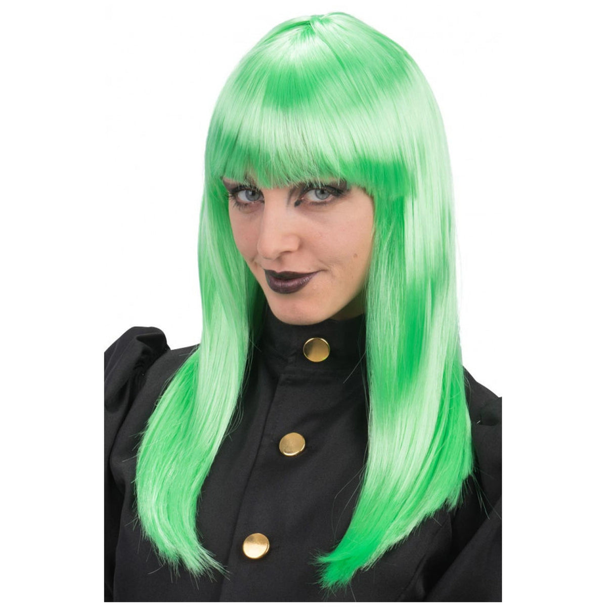 Carnival Toys - Long Smooth Green Wig For Fun Dress Up And Imaginative Play - Pretend Professions And Role Playing