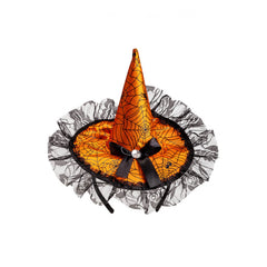 Carnival Toys - Orange Satin Cap With Bow And Lace For Dress Up Fun - Pretend Professions And Role Playing