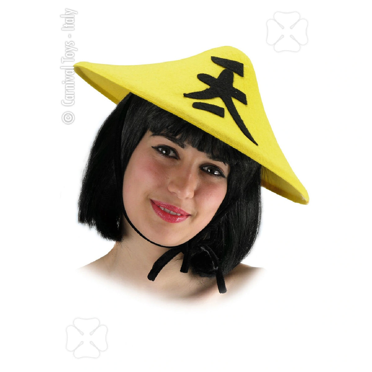 Carnival Toys - Yellow Felt Chinese Hat For Dress Up Fun And Cultural Exploration - Pretend Professions And Role Playing