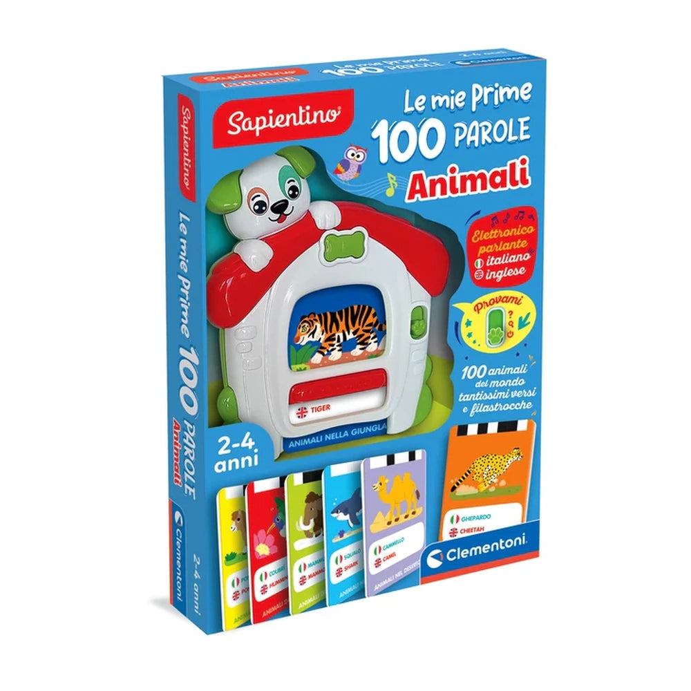 Clementoni - Sapientino Le mie prime 100 woorden - Educatief Speelgoed - +2 - CLM16703 - Italiaanse Editie