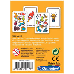 Clementoni - Vedo Doppio Card Games - Italian Edition