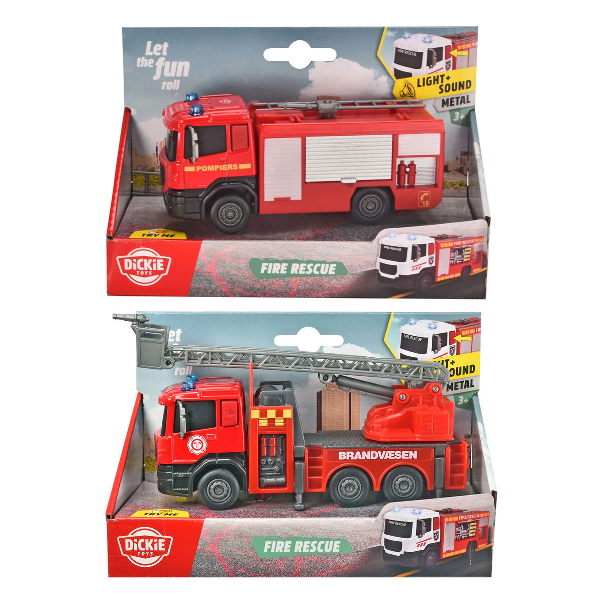 Dickie - Fire Rescue Assortment With Lights And Sounds Play Vehicles