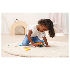 Eichhorn Construct - Mini Aeroplane Construction Set for Kids Ages 3 Years+ - 35-Piece FSC-Certified Wooden Engineering Toy with Movable Propeller and Real Rolling Wheels