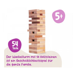 Eichhorn - Torre di Impilamento in Legno - 54 Pezzi - Giochi da Tavolo - Giochi da Tavolo