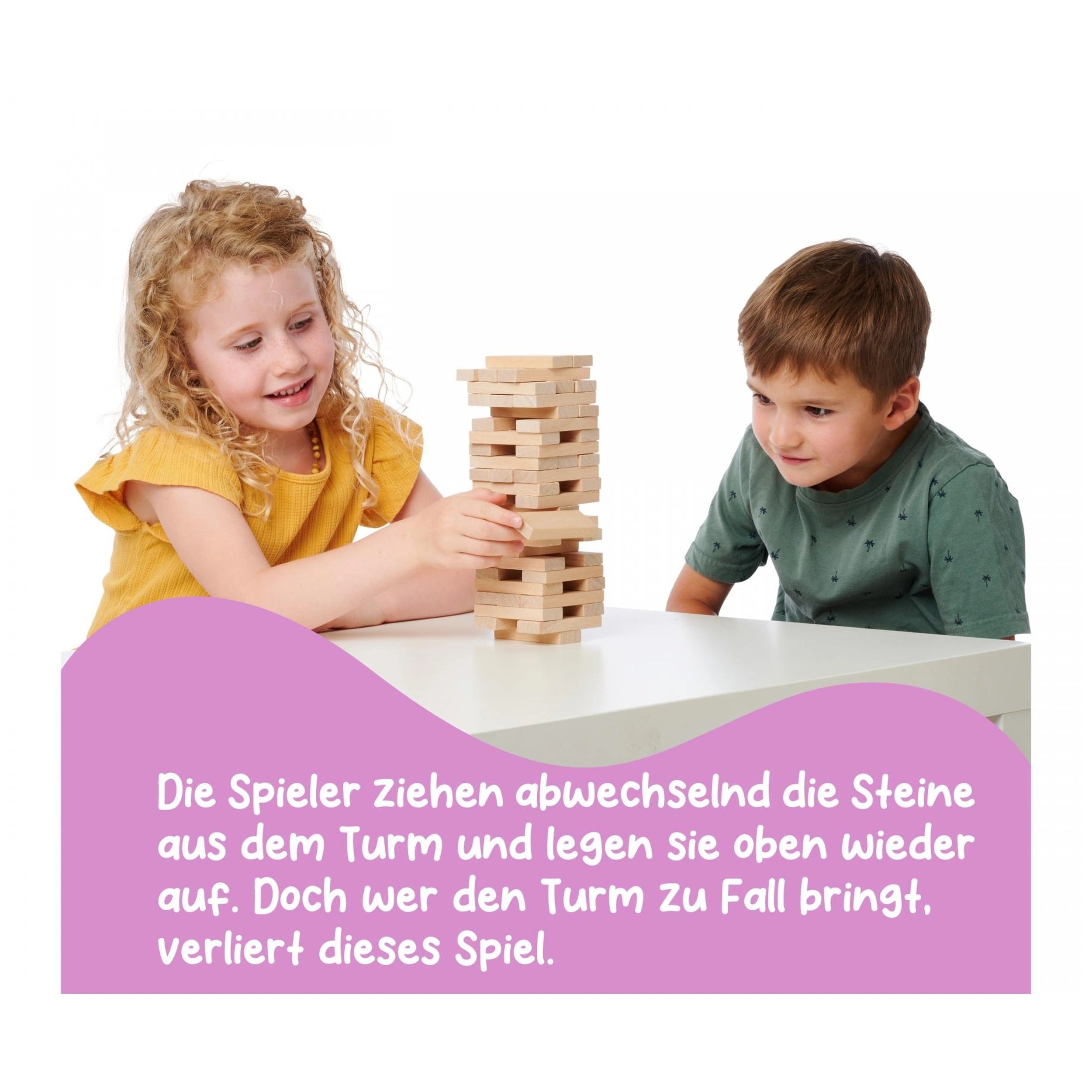 Eichhorn - Torre di Impilamento in Legno - 54 Pezzi - Giochi da Tavolo - Giochi da Tavolo