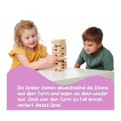 Eichhorn - Torre di Impilamento in Legno - 54 Pezzi - Giochi da Tavolo - Giochi da Tavolo