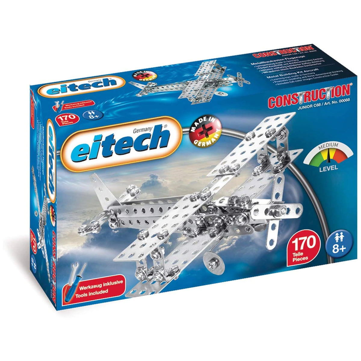 Eitech - Biplane Propeller Plane - Construction Set Toys