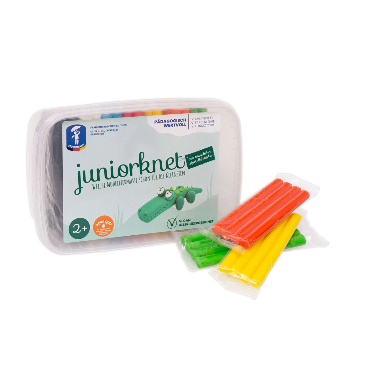 Feuchtmann - Basic Modelling Dough Juniorknet Maxi 14 X 35 Gr In Trasparent Box - Clay & Modeling Dough