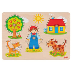 GOKI - Cat Dog Lift-Out Puzzle - Puzzles