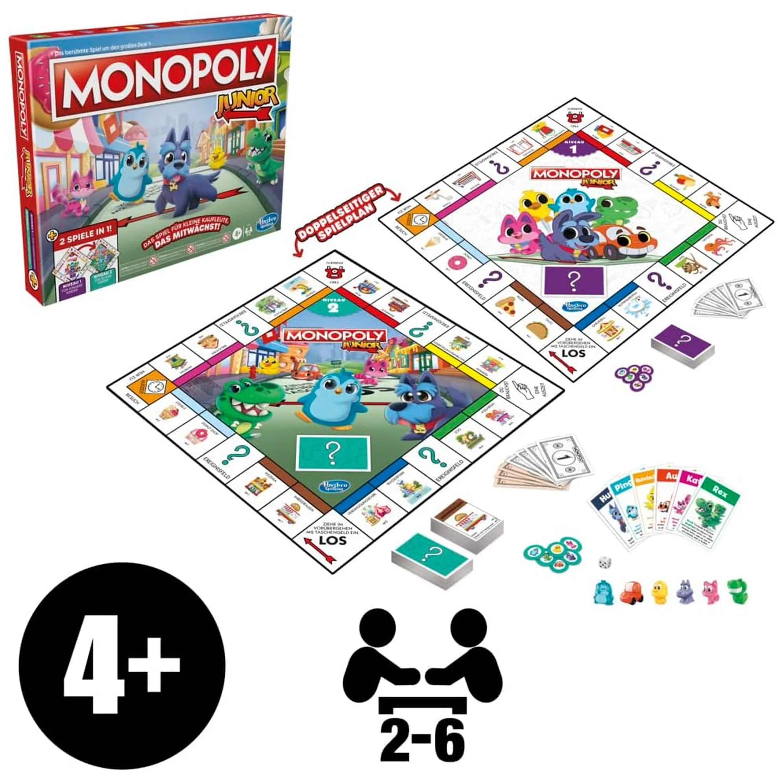 Hasbro - Monopoly Junior 2 in 1 Board Game - German Edition