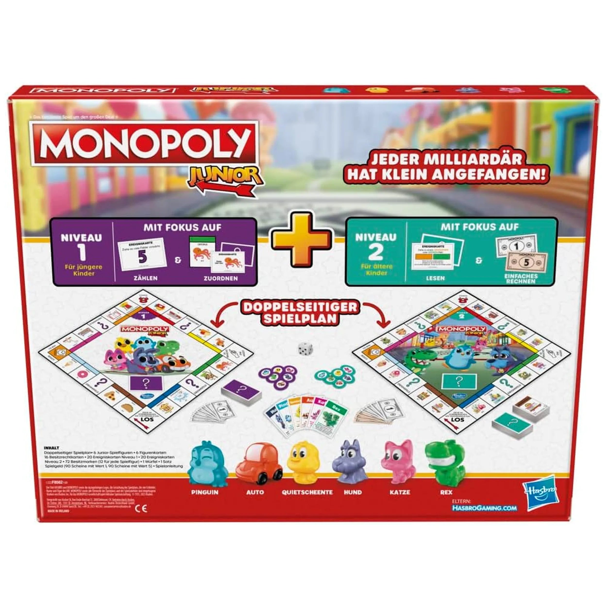 Hasbro - Monopoly Junior 2 in 1 Board Game - German Edition
