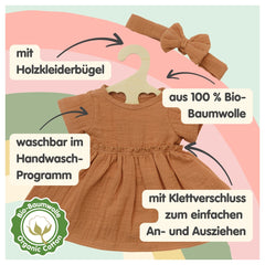Heless - Dolls - Organic Cotton Doll Dress Set - Ruffles - 18M+ - Accessories
