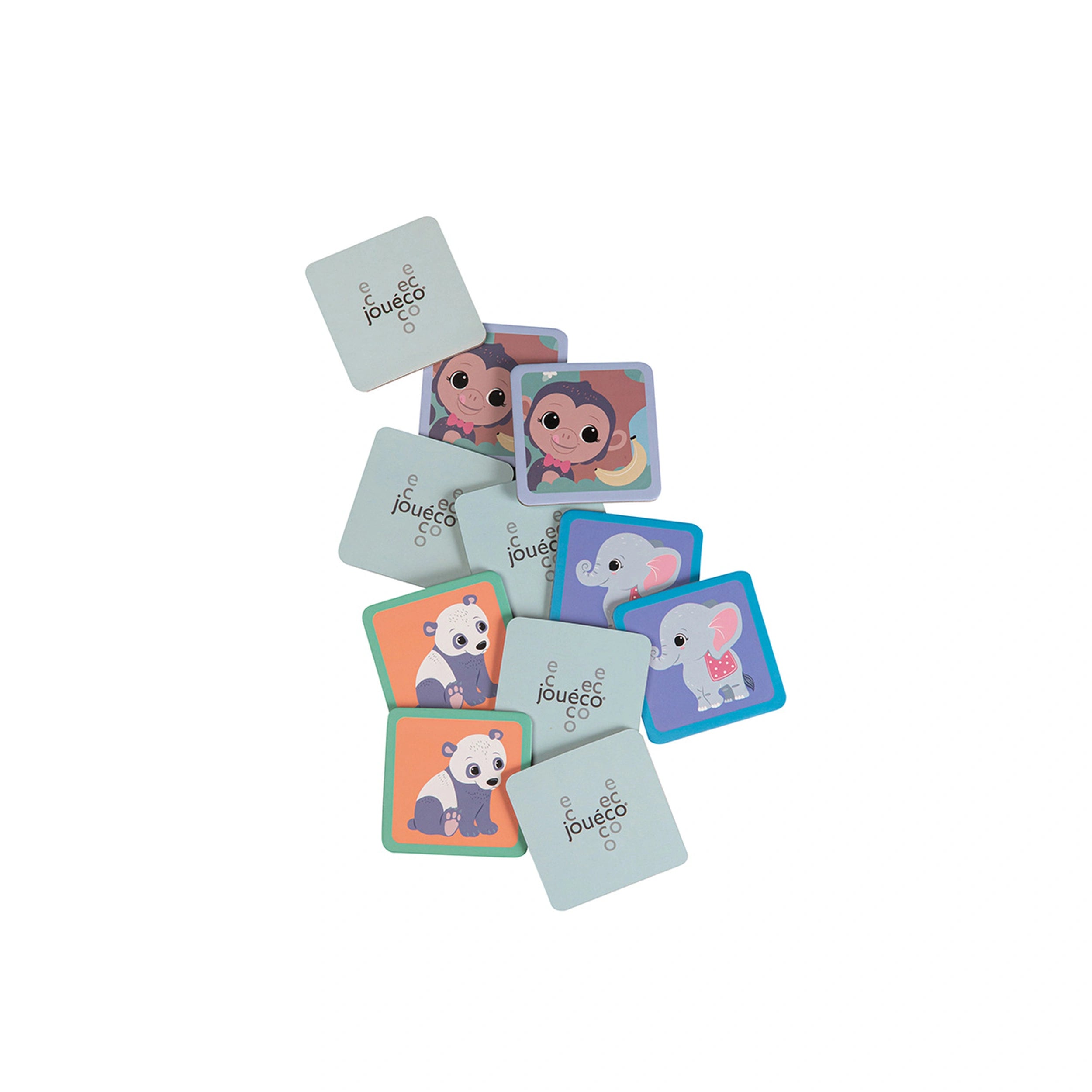 Johntoy - The Wooden Wildies Family Memo Spel - Card Games