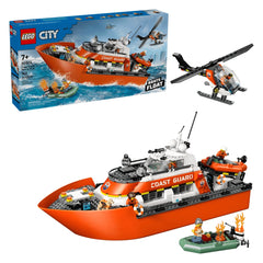 LEGO - City - Coast Guard Rescue Boat & Helicopter - Construction Set Toys - 60504