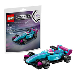LEGO  Speed Champions (30734) Mini F1 ACADEMY Car - 42 Pcs - Collectible Racing Polybag - Age +7 - Construction Set Toys