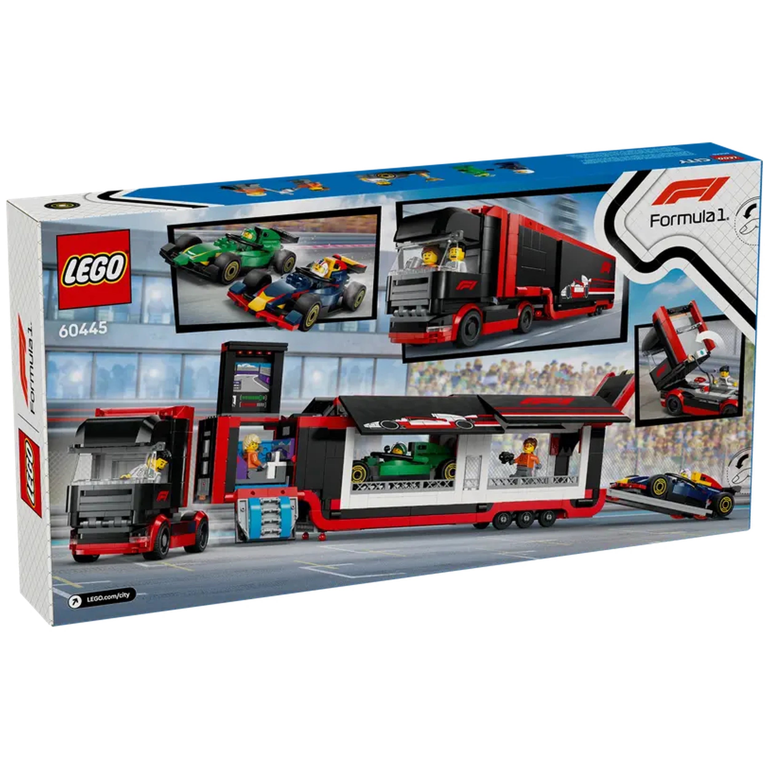 Lego - City - F1 Truck with RB20 & AMR24 F1 Cars - Construction Set Toys